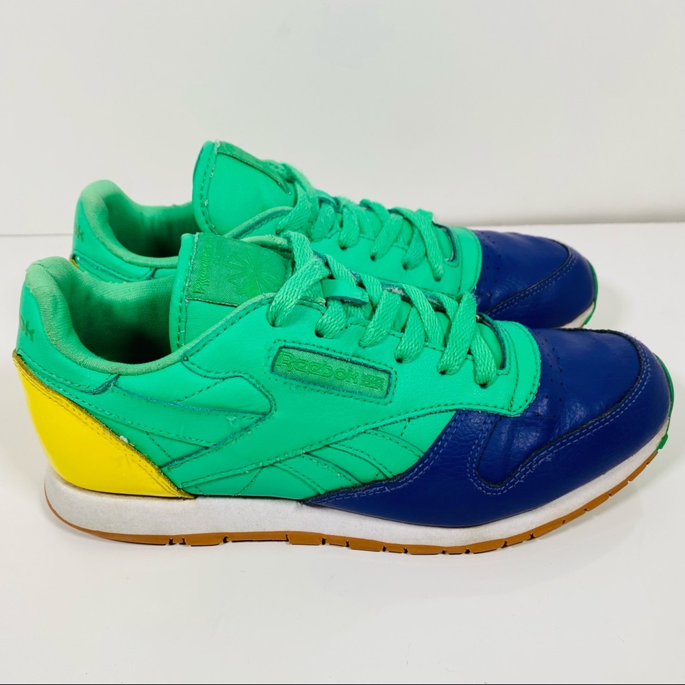 Reebok Classic Leather Dessert Pack Shoes Purple, Yellow, Green Women’s Size 5